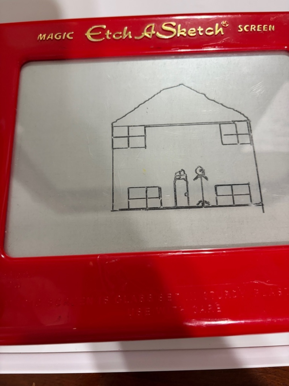 Classic Etch A Sketch Red Drawing Toy - Picture 3 of 3